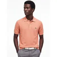 Lacoste Classic Fit gebreide polo oranje, Effen