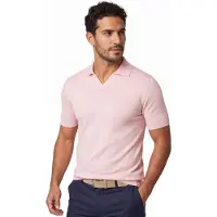 Born with Appetite Roze polo met boord v-hals