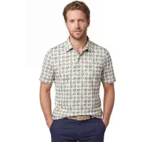Eden Valley Groene poloshirt geprint 3 knoops