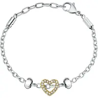 Morellato DROPS SCZ1396 STAINLESS STEEL ARMBAND MET HARTJES BEDEL EN KRISTALLEN 1 STUK