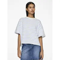 Pieces loungetop PCCHILLI wit/blauw female | Maat: XS