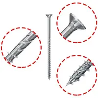 Fischer 670467 Power-Fast II Spaanplaatschroef 6 mm 220 mm T-profiel Staal Galvanisch verzinkt 50 stuk(s)