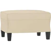 vidaXL Voetenbank 60x50x41 cm microvezelstof crèmekleurig