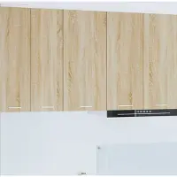 vidaXL Hangkast Sonoma Eik en Wit 40 x 31 x 80 cm Bewerkt hout