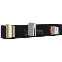 vidaXL Wandplank Muurmontage Zwart Eiken 100 x 18 x 18 cm Bewerkt hout