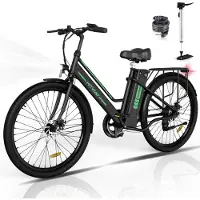 Hitway Elektrische Fiets BK8S - 26 Inch City Commuter EBike met Afneembare Lithium Batterij - E-Bike met 250W Motor - Damesfiets - IP54 Waterdicht - Met fietstas