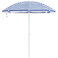 vidaXL Tuinparasol 263 x 263 x 272 cm 170T polyester Blauw en Wit