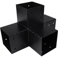 Starx Paalverbinder type X 12x12 cm zwart