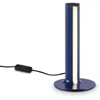 Ideal Lux Tafellamp Dorica, dimbaar, blauw, Woon-/ Eetkamer, Aluminium, Modern, Tafellamp