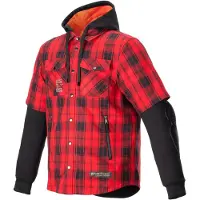 Alpinestars MO.ST.EQ Tartan Shirt Flame Rood Zwart Maat 3XL