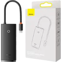 Baseus - Lite - Series multifunctionele USB Type C HUB - 2 - x - USB - 3.0 / USB - Type - C - PD / HDMI - 1.4 / SD/TF - zwart - (WKQX050101)