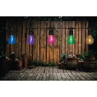Coen Bakker 10 Partylights 6 x 7 cm Multi Filament 10M 3M Aanloopsnoer Zwart Ip44 Trafo Anna's Collection