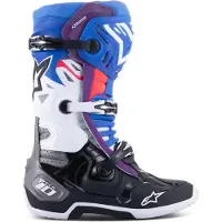 Alpinestars Tech 10 Supervented, laarzen ,Zwart/Blauw/Lila/Wit ,12 US