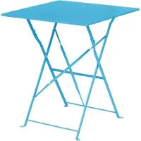 Bolero opklapbare stalen vierkante tafel blauw