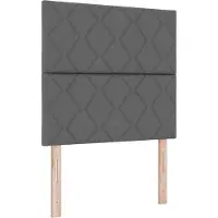 vidaXL Boxspring bed met hoofdeinde Donkergrijs 90 x 190 cm Stof