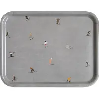 Fine Little Day Skiers dienblad 33x43 cm Grijs