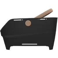 Basil Cento Neo fietsmand- Multisysteem NX achter, zwart - gerecycled kunststof - 21L - geïntegreerde anti-slipmat - reflectiedetails
