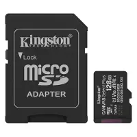 Kingston SD-kaart 128GB microSDXC Canvas Select Plus Gen3 150MB/s A1 Card + Adapter
