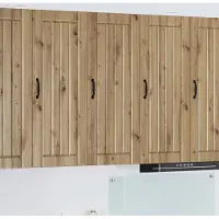 vidaXL Wandkast LUCCA Artisanaal eiken 40 x 31 x 100 cm Bewerkt hout