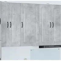 vidaXL Vaatwasserfront, model Kalmar, betonkleur, 50 x 31 x 100 cm