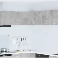 vidaXL Hangkast Beton Grijs en Wit 57 x 57 x 40 cm Bewerkt hout