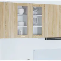 vidaXL Hangkast 2 st Sonoma Eik Bewerkt hout