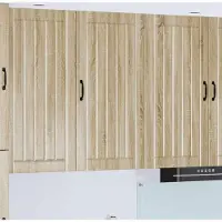 vidaXL Wandkast LUCCA Sonoma Eiken 50 x 31 x 100 cm Bewerkt hout