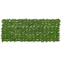 vidaXL Balkonscherm met bladeren Groen en Geel 200 x 75 cm