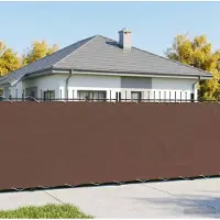 vidaXL Balkon Privacy Scherm 150 x 300 cm Stof met PU-coating Bruin