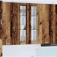vidaXL Hangkast Oudhout 60 x 31 x 100 cm Bewerkt hout