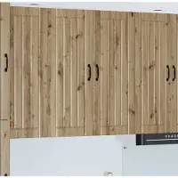 vidaXL Wandkast LUCCA, ambachtelijk eikenfineer, 80 x 31 x 100 cm, houtvezelplaat