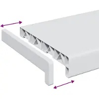 vidaXL Raamdorpel Wit 160 x 25 x 4,5 cm PVC