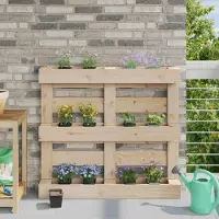 vidaXL Bloembakken voor Euro-pallets 24 st Zwart 13,5 x 9 x 9,5 cm