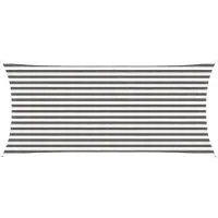 vidaXL Zonneschaduwzeil 2 x 5 m HDPE Rechthoekig Lichtgrijs en wit