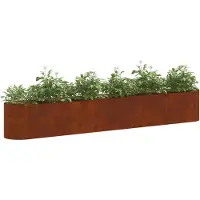vidaXL Verhoogde tuinbed, weerbestendig staal, 280 x 40 x 40 cm
