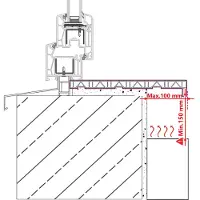 vidaXL Raamdorpel Antraciet met houtnerf 120 x 35 x 4,5 cm PVC