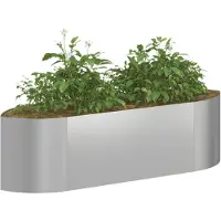 vidaXL verhoogde tuinbed, verzinkt staal, 140 x 40 x 40 cm, staal