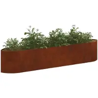 vidaXL Verhoogde tuinbed, weerbestendig, staal, 220 x 40 x 40 cm, staal