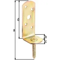 Alberts Vlechthekbeugel 115 x 31,5 x 30 x 75 mm galvanisch geel verzinkt L-vorm - 213237