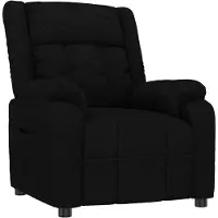 vidaXL Fauteuil verstelbaar stof zwart