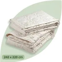 Tuur 4-Seizoenen Dekbed 240x220 cm – Lits-Jumeaux Duo Dekbed Wol & GOTS Biologisch Katoen – Ademend en Hypoallergeen – Oeko-Tex Standard 100 Klasse I