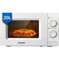 Heinner Vrijstaand Magnetron 20 L – Mechanische Bediening – 700 W – 6 Vermogensstanden – Timer – Ontdooifunctie – Wit