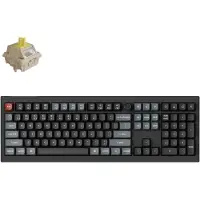 Keychron V6 Ultra 8K, met kabel en draadloos, Bluetooth, mechanische schakelaar, QWERTY-indeling, RGB LED-verlichting, zwart