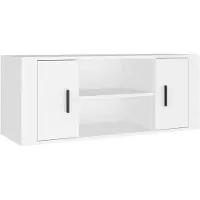 vidaXL Tv-meubel 100x35x40 cm bewerkt hout wit