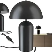TecTake Tafellamp – Paddenstoeldesign – 40 W – 25 x 25 x 37 cm – Zwart