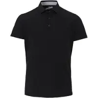 Pure Functional Slim Fit Polo shirt Korte mouw zwart