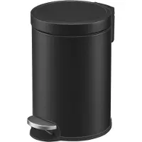 Songmics - Prullenbak - Pedaalemmer - Prullenbak voor Badkamer - Softclose Deksel - Tretmechanisme - Staal