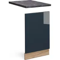 Vicco Fame-Line Keukenkasten – 45 cm, WB Antraciet Donkerblauw hoogglans