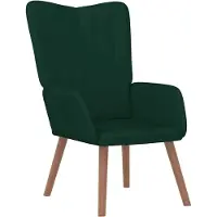 vidaXL Relaxstoel fluweel donkergoen