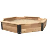 Axi Onno XL Zandbak 150 x 150 x 23 cm in Bruin/antraciet – Met Zitbankjes – Met Hoes – FSC 100% Cederhout – Grote zandbak voor kinderen